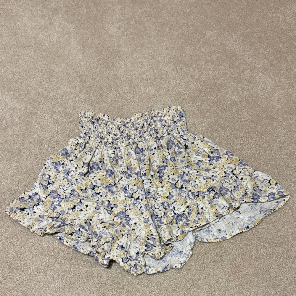 Wild Fable Floral Print Skorts - Blue and Yellow